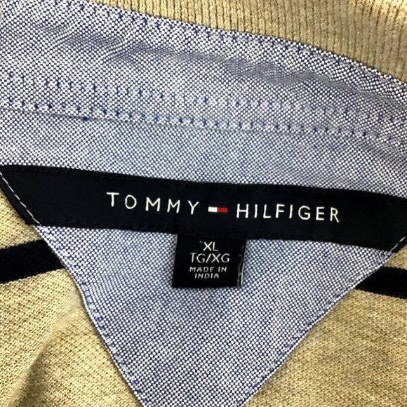 Tommy Hilfiger Striped Collar Men’s Polo Short Sleeves Shirt X-Large - Picture 5 of 8